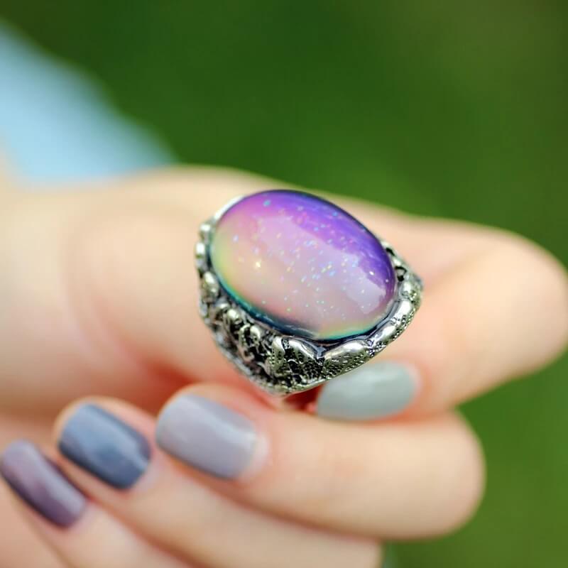 Mood ring purple and green on sale