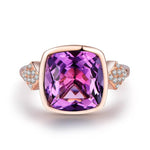 Vintage-Cushion-Amethyst-Ring-with-Diamonds-Accents